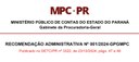 RECOMENDAÇÃO ADMINISTRATIVA Nº 001/2024-GPGMPC